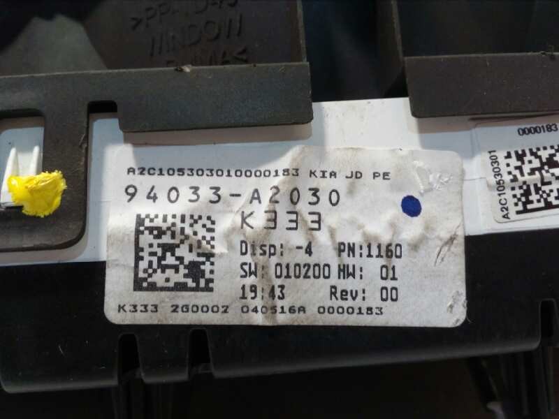 Recambio de cuadro instrumentos para kia cee´d 1.6 crdi cat referencia OEM IAM 94033A2030  