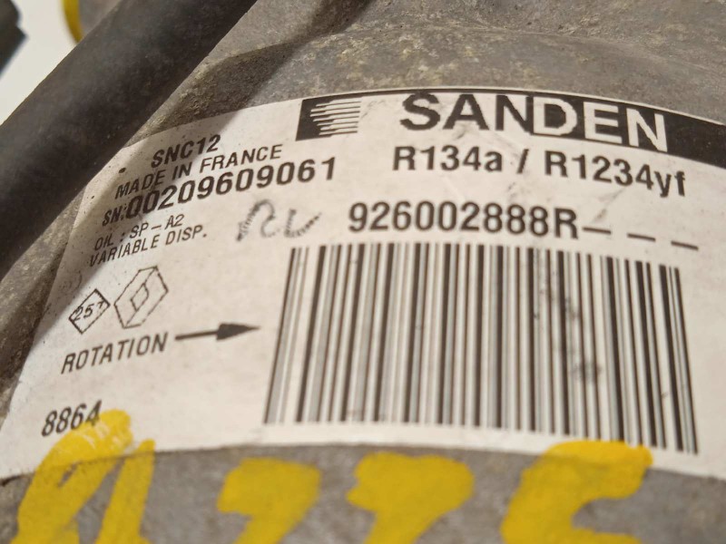 Recambio de compresor aire acondicionado para renault clio v 1.0 tce referencia OEM IAM 926002888R  