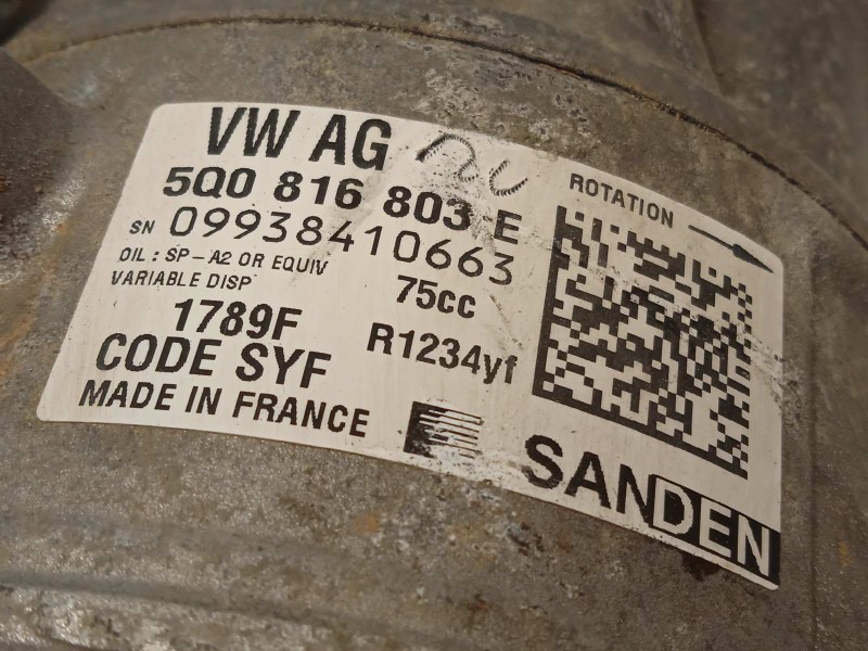 Recambio de compresor aire acondicionado para seat ibiza (6p1) style referencia OEM IAM 5Q0816803E  