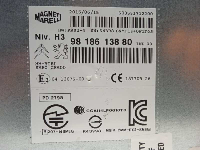 Recambio de modulo electronico para peugeot 508 allure referencia OEM IAM 9818613880  