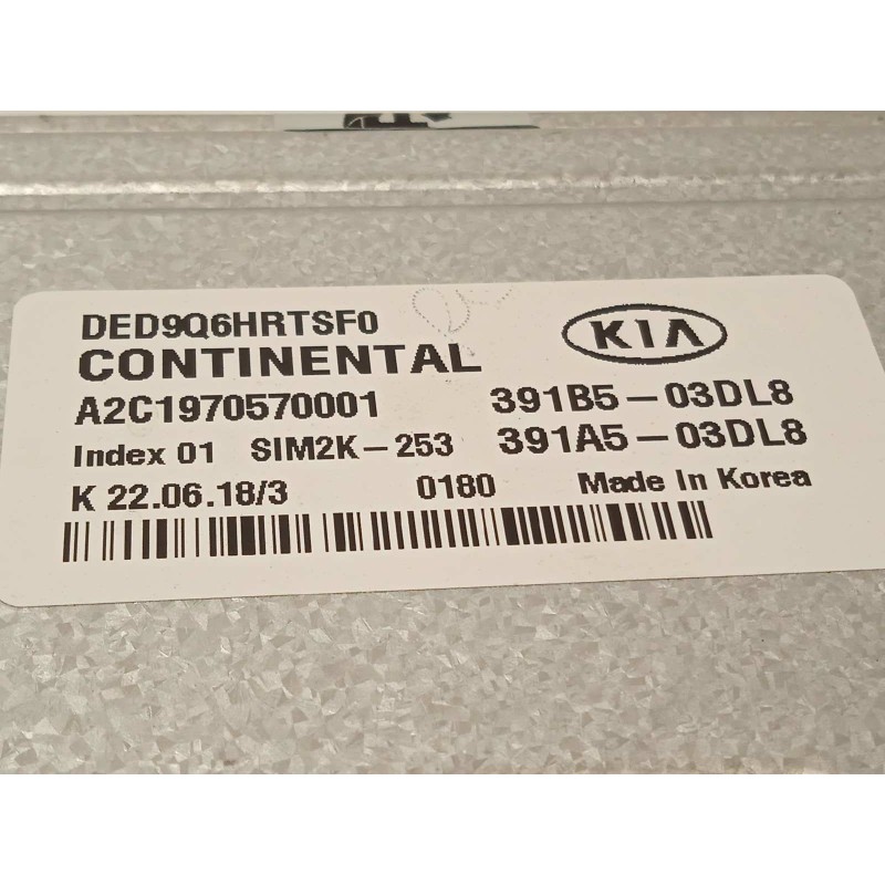 Recambio de centralita motor uce para kia niro drive referencia OEM IAM 391B503DL8  A3C0135070001