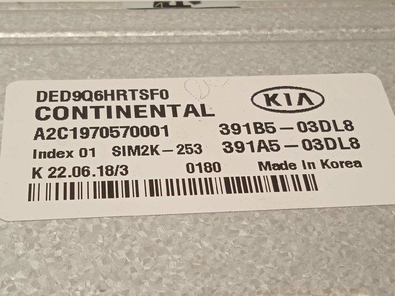 Recambio de centralita motor uce para kia niro drive referencia OEM IAM 391B503DL8  A3C0135070001