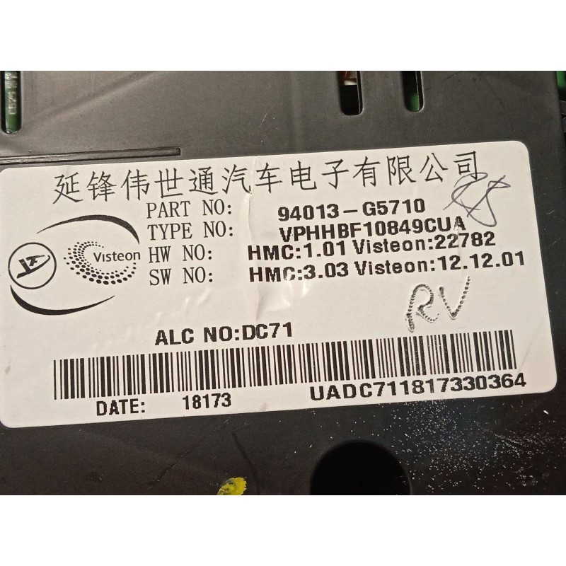 Recambio de cuadro instrumentos para kia niro drive referencia OEM IAM 94013G5710  