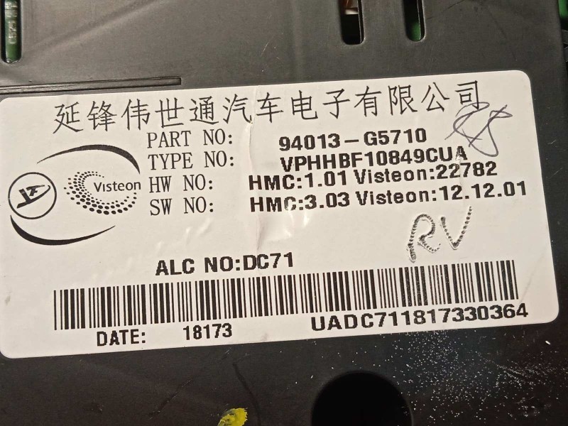 Recambio de cuadro instrumentos para kia niro drive referencia OEM IAM 94013G5710  