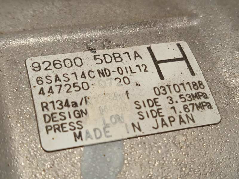 Recambio de compresor aire acondicionado para infiniti q30 1.6 premium referencia OEM IAM 926005DB1A  