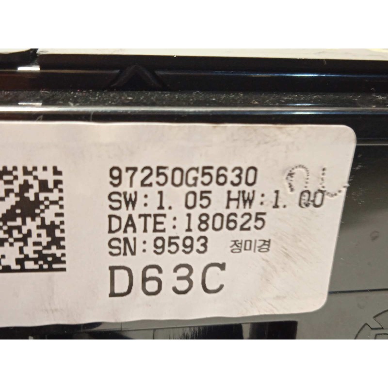 Recambio de mando climatizador para kia niro drive referencia OEM IAM 97250G5630  97250G5630CA