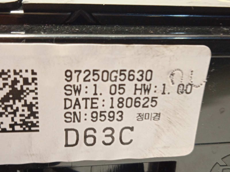 Recambio de mando climatizador para kia niro drive referencia OEM IAM 97250G5630  97250G5630CA