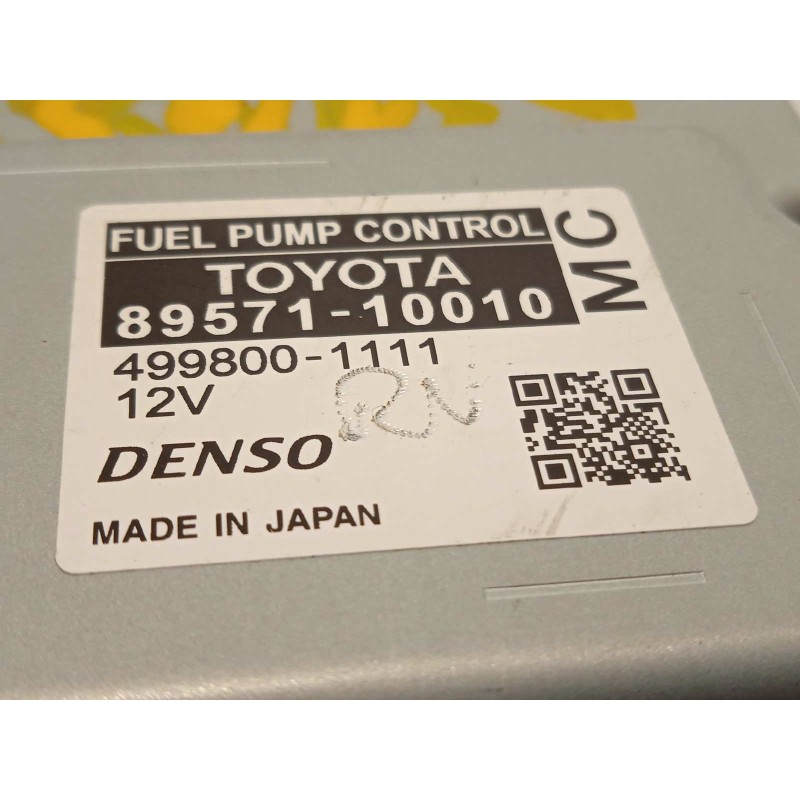 Recambio de centralita bomba combustible para toyota yaris cross 1.5 hybrid (mxpj10l) referencia OEM IAM 8957110010  4998001111