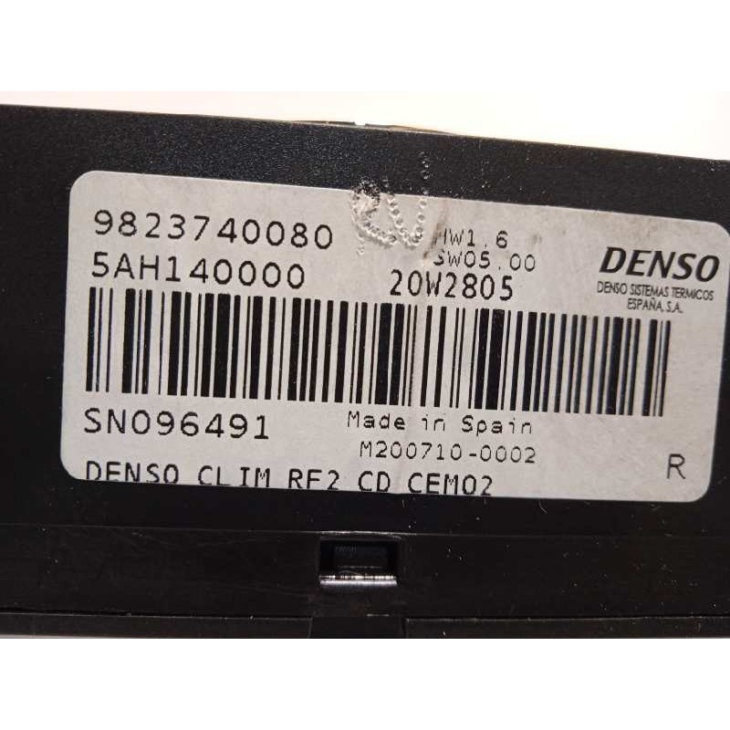 Recambio de mando climatizador para citroën c-elysée 1.5 blue-hdi fap referencia OEM IAM 9823740080  