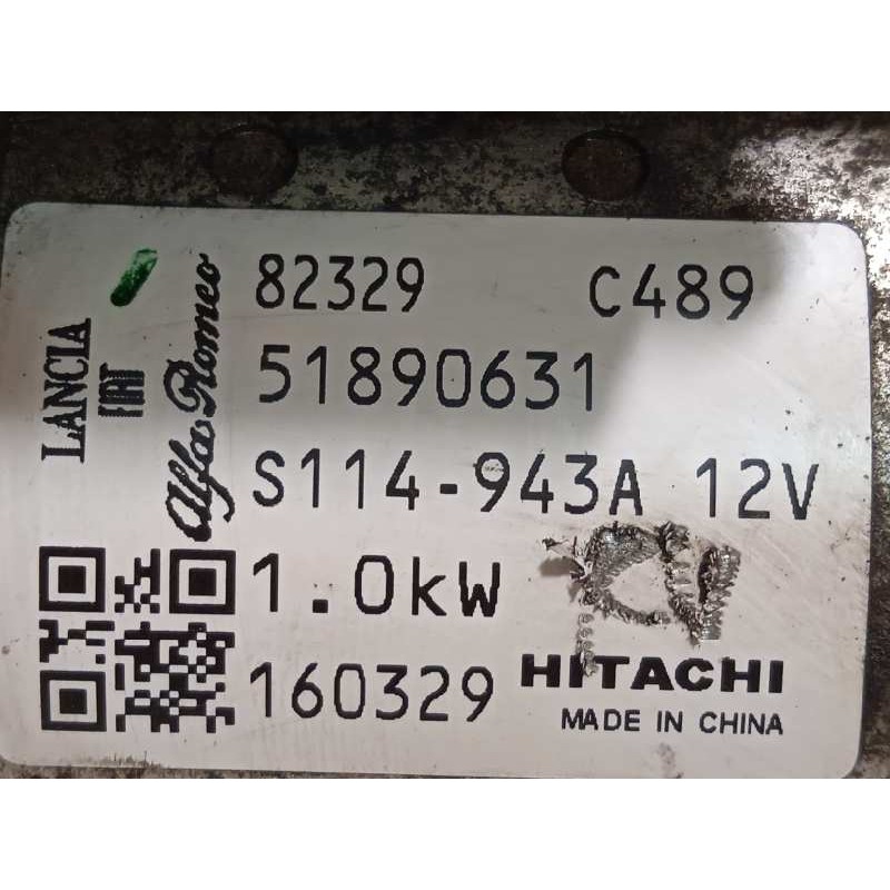 Recambio de motor arranque para fiat 500 1.2 referencia OEM IAM 51890631  