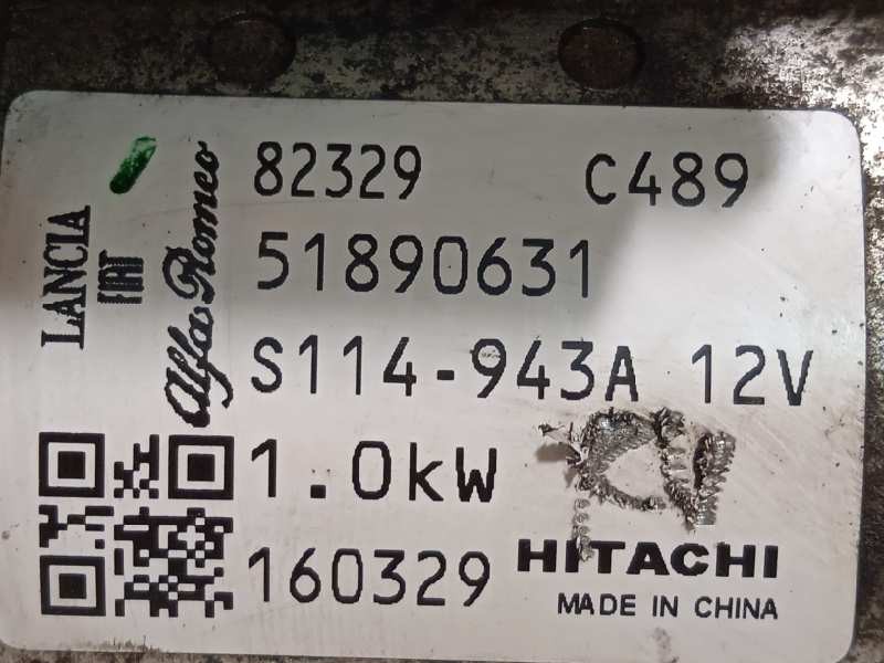 Recambio de motor arranque para fiat 500 1.2 referencia OEM IAM 51890631  