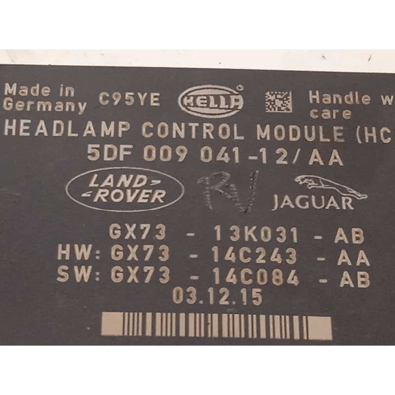 Recambio de centralita luces para land rover evoque 2.0 td4 cat referencia OEM IAM GX7313K031AB LR079613 5DF00904112