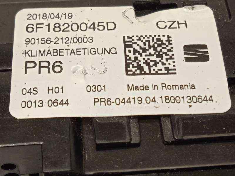 Recambio de mando calefaccion / aire acondicionado para seat arona reference plus referencia OEM IAM 6F1820045D  6F1820045DCZH