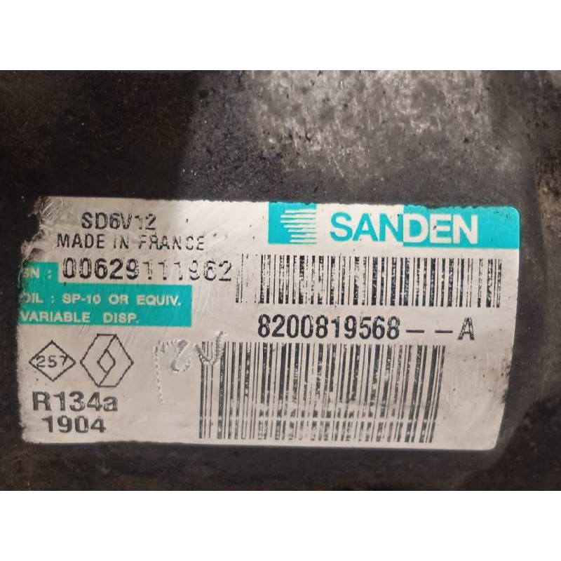 Recambio de compresor aire acondicionado para renault grand modus authentique referencia OEM IAM 8200819568 SD6V12 8200819568A