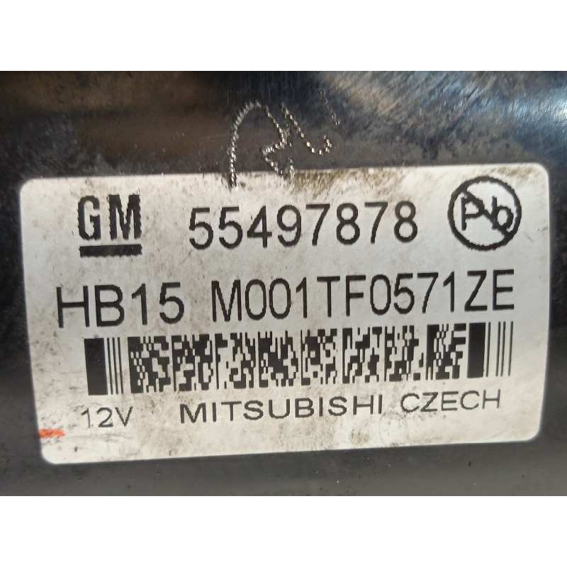 Recambio de motor arranque para opel meriva b 1.6 cdti dpf referencia OEM IAM 55497878  M001TF0571ZE