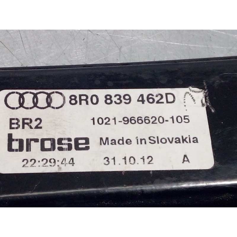 Recambio de elevalunas trasero derecho para audi q5 (8r) 2.0 16v tdi referencia OEM IAM 8R0839462D  