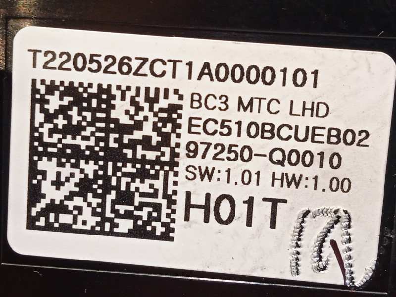 Recambio de mando calefaccion / aire acondicionado para hyundai i20´20 ( bc3/bi3desde 08/20 ) referencia OEM IAM 97250Q0010  972