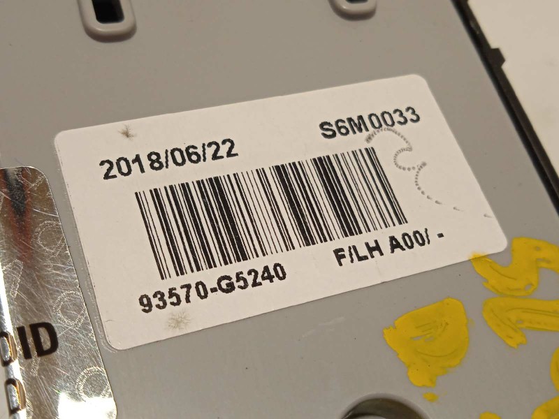 Recambio de mando elevalunas delantero izquierdo para kia niro drive referencia OEM IAM 93570G5240  4C74801000