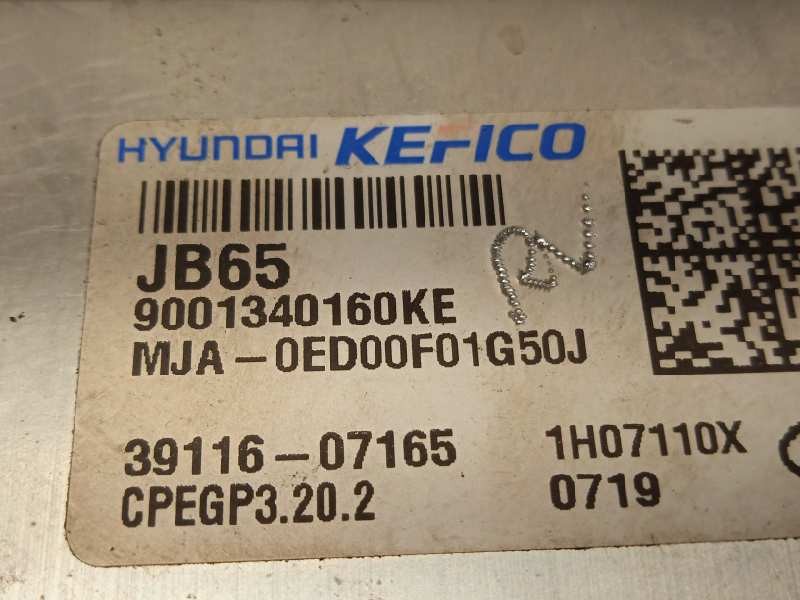 Recambio de centralita motor uce para kia picanto (ja) 1.0 cat referencia OEM IAM 3911607165  