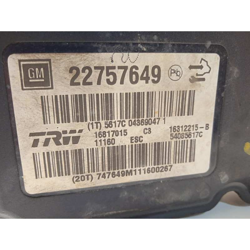 Recambio de abs para opel insignia berlina 2.0 cdti cat referencia OEM IAM 22757649 54085617C 16312215B