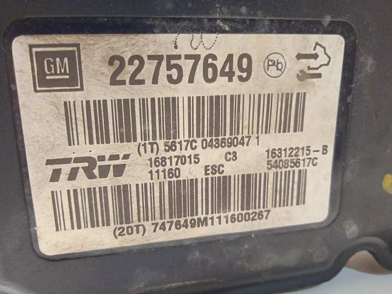 Recambio de abs para opel insignia berlina 2.0 cdti cat referencia OEM IAM 22757649 54085617C 16312215B