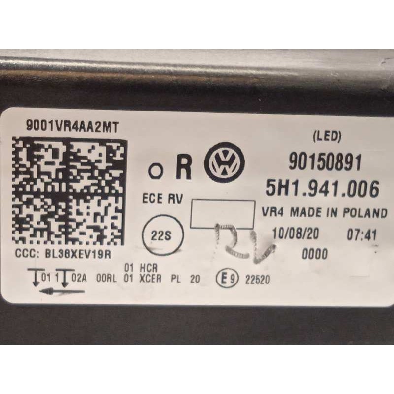 Recambio de faro derecho para volkswagen golf viii lim. (cd1) style referencia OEM IAM 5H1941006  
