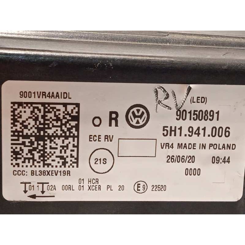 Recambio de faro derecho para volkswagen golf viii lim. (cd1) style referencia OEM IAM 5H1941006  