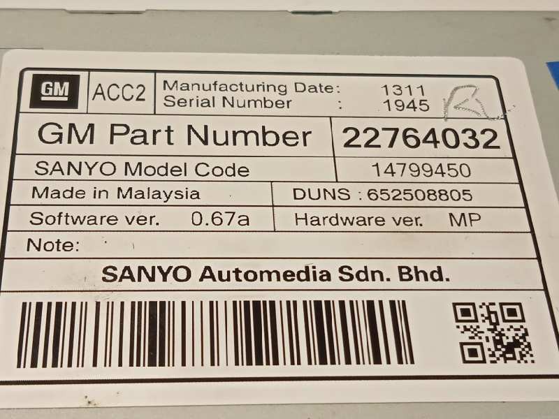 Recambio de pantalla multifuncion para opel insignia berlina 2.0 cdti cat referencia OEM IAM 22764032  