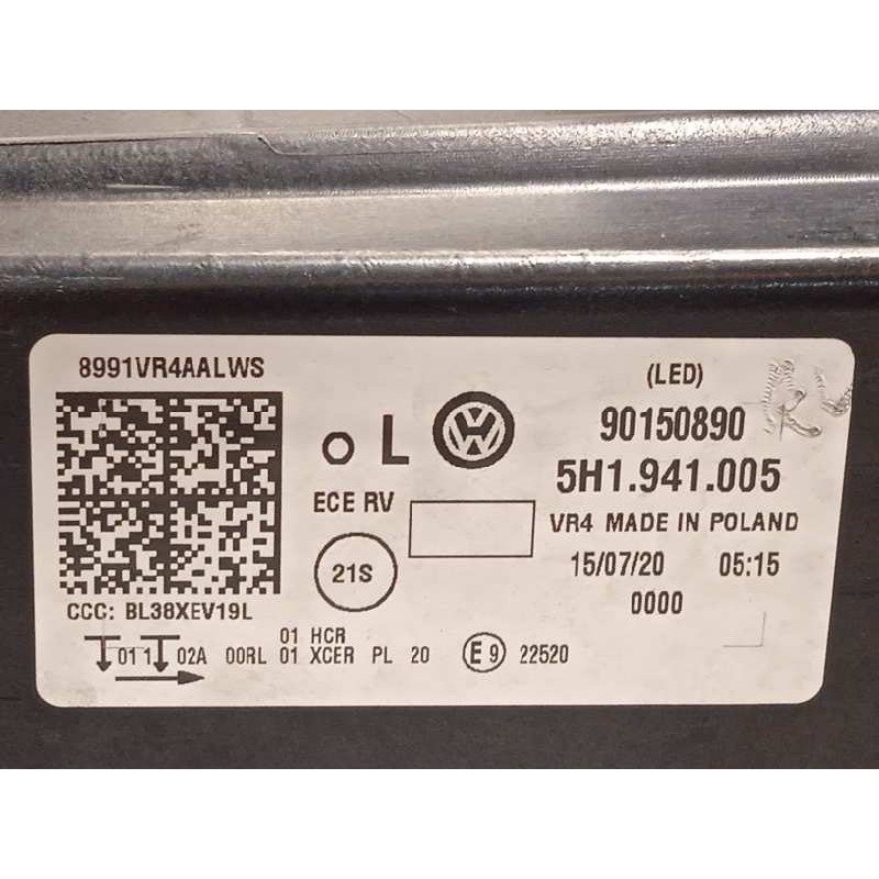 Recambio de faro izquierdo para volkswagen golf viii lim. (cd1) style referencia OEM IAM 5H1941005  90150890