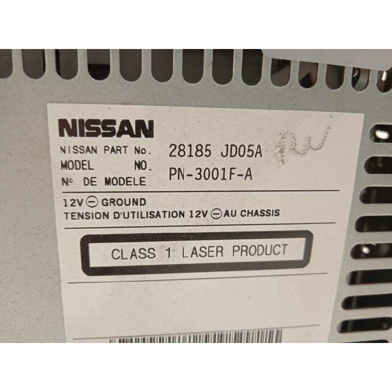 Recambio de sistema audio / radio cd para nissan qashqai (j10) acenta referencia OEM IAM 28185JD05A  