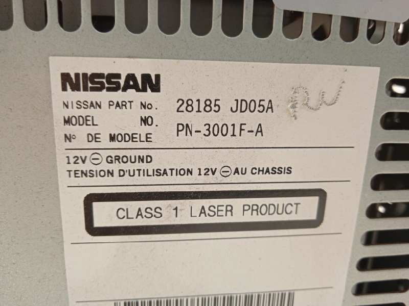 Recambio de sistema audio / radio cd para nissan qashqai (j10) acenta referencia OEM IAM 28185JD05A  