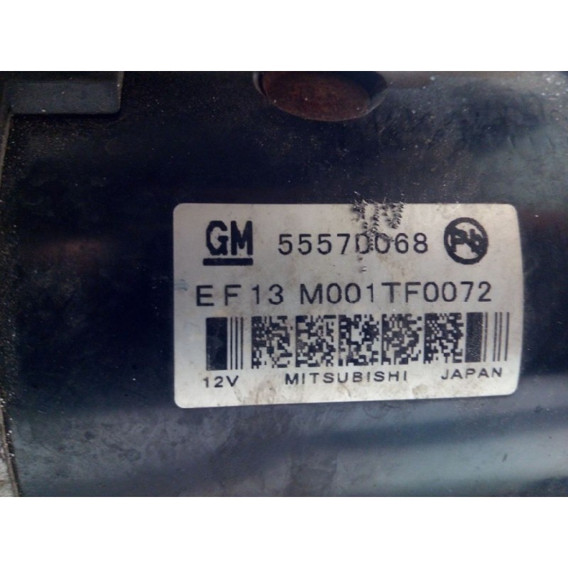 Recambio de motor arranque para opel astra j lim. 1.6 cdti dpf referencia OEM IAM 55570068  M001TF0072