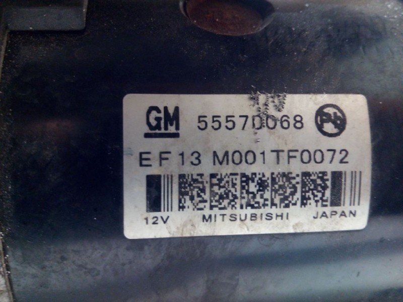 Recambio de motor arranque para opel astra j lim. 1.6 cdti dpf referencia OEM IAM 55570068  M001TF0072