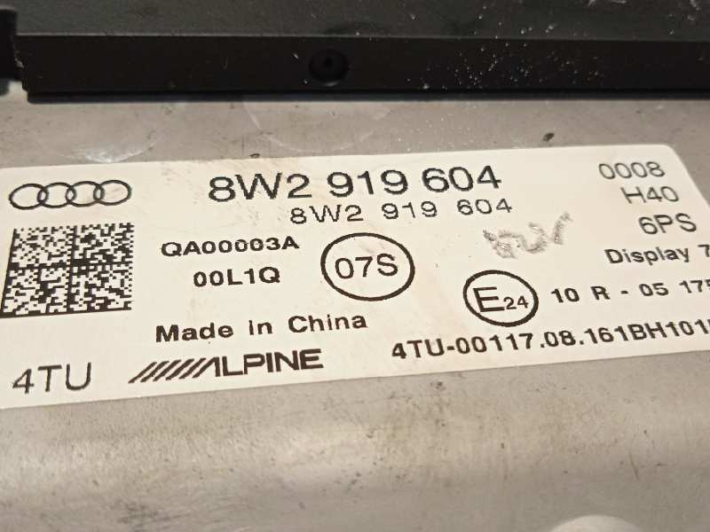 Recambio de pantalla multifuncion para audi a4 berlina (8w2) design edition ultra referencia OEM IAM 8W2919604  