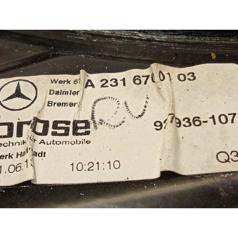 Recambio de elevalunas trasero izquierdo para mercedes-benz clase sl (w231) sl 500 (231.473) referencia OEM IAM A2316700103  