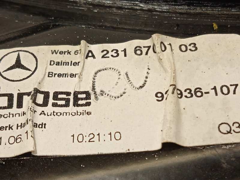 Recambio de elevalunas trasero izquierdo para mercedes-benz clase sl (w231) sl 500 (231.473) referencia OEM IAM A2316700103  