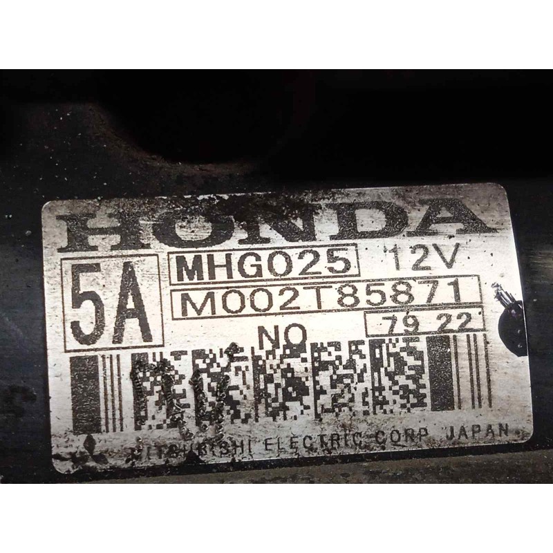 Recambio de motor arranque para honda cr-v (re) comfort referencia OEM IAM MHG025  M002T85871