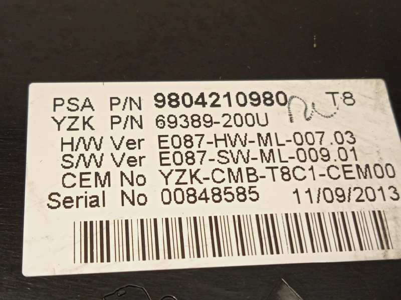 Recambio de cuadro instrumentos para peugeot 5008 1.6 hdi fap referencia OEM IAM 9804210980  