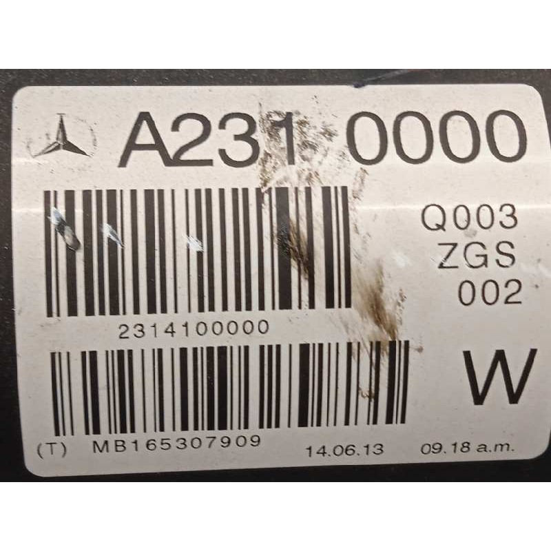 Recambio de transmision central para mercedes-benz clase sl (w231) sl 500 (231.473) referencia OEM IAM A2314100000  A2310000