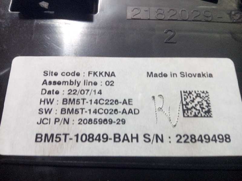 Recambio de cuadro instrumentos para ford c-max titanium referencia OEM IAM 1879759  BM5T10849BAH