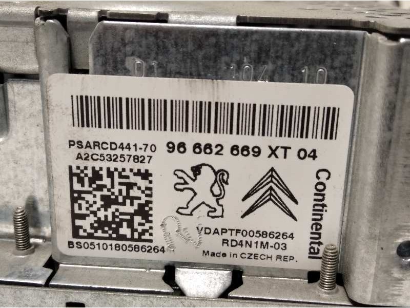 Recambio de sistema audio / radio cd para citroën c3 1.4 hdi referencia OEM IAM 99662669XT  A2C53257827