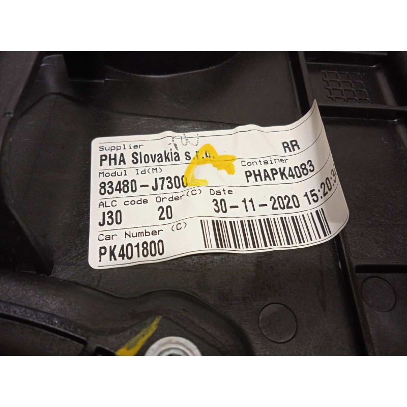 Recambio de elevalunas trasero derecho para kia xceed edrive phev referencia OEM IAM 83480J7300  83460J7000