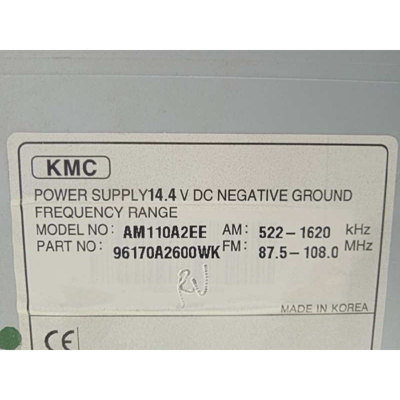 Recambio de sistema audio / radio cd para kia cee´d 1.4 crdi cat referencia OEM IAM 96170A2600WK  