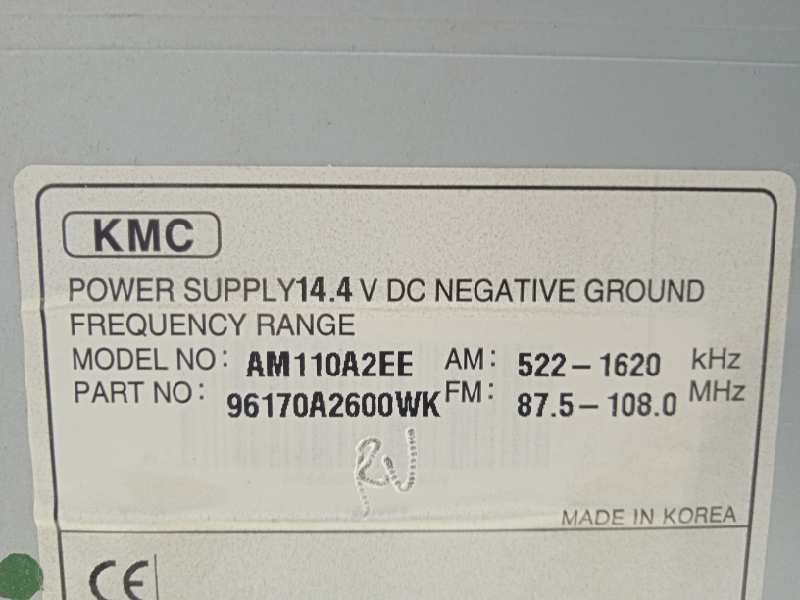 Recambio de sistema audio / radio cd para kia cee´d 1.4 crdi cat referencia OEM IAM 96170A2600WK  