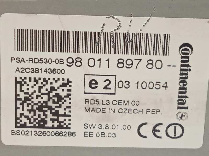 Recambio de sistema audio / radio cd para citroën c4 lim. seduction referencia OEM IAM 9801189780  A2C38143600