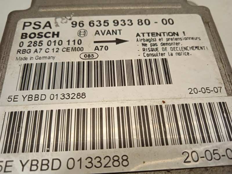 Recambio de centralita airbag para peugeot 207 xs referencia OEM IAM 9663593380  