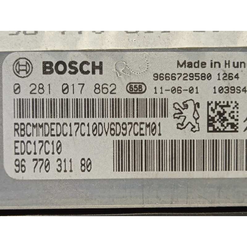 Recambio de centralita motor uce para citroën c4 lim. seduction referencia OEM IAM 9677031180 9666729580 0281017862