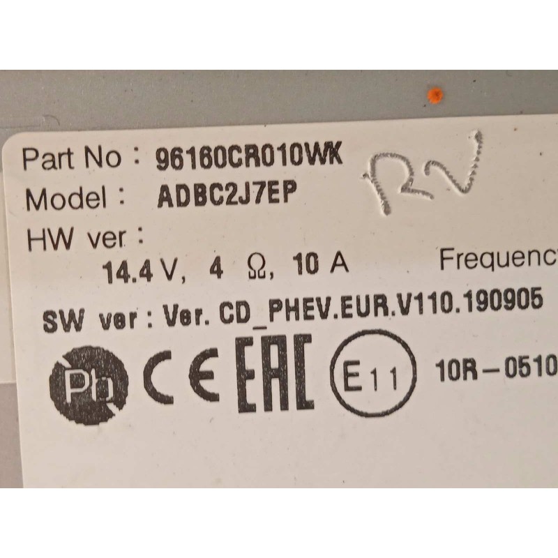 Recambio de sistema audio / radio cd para kia xceed edrive phev referencia OEM IAM 96160CR010WK  