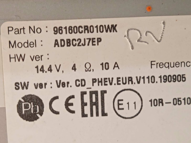 Recambio de sistema audio / radio cd para kia xceed edrive phev referencia OEM IAM 96160CR010WK  