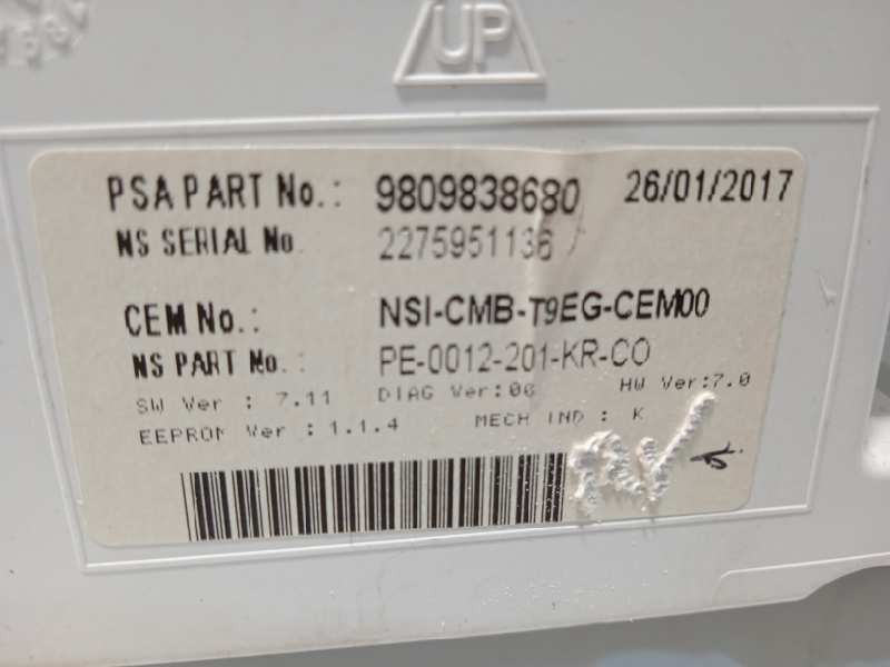 Recambio de cuadro instrumentos para peugeot 308 1.2 12v e-thp referencia OEM IAM 9809838680  